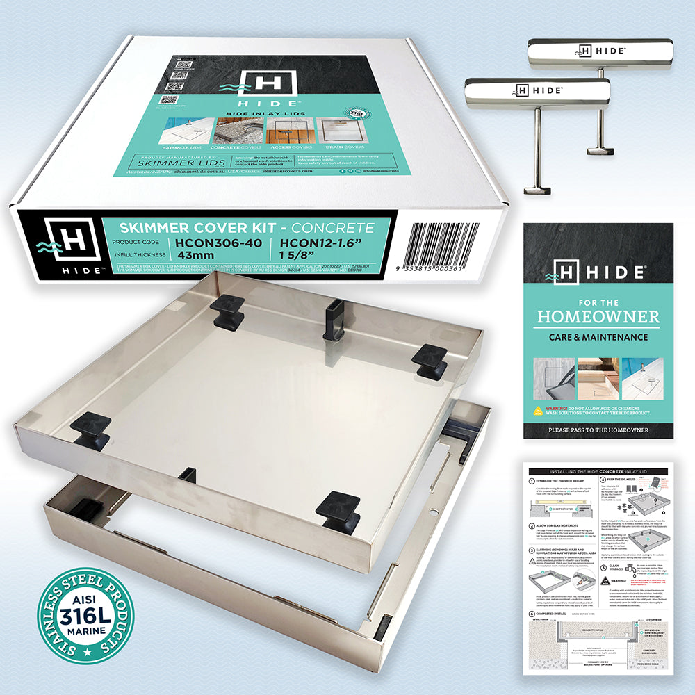 Hide Skimmer Lid Concrete Kit - 306mm - Kit - Available at Simon's Seconds