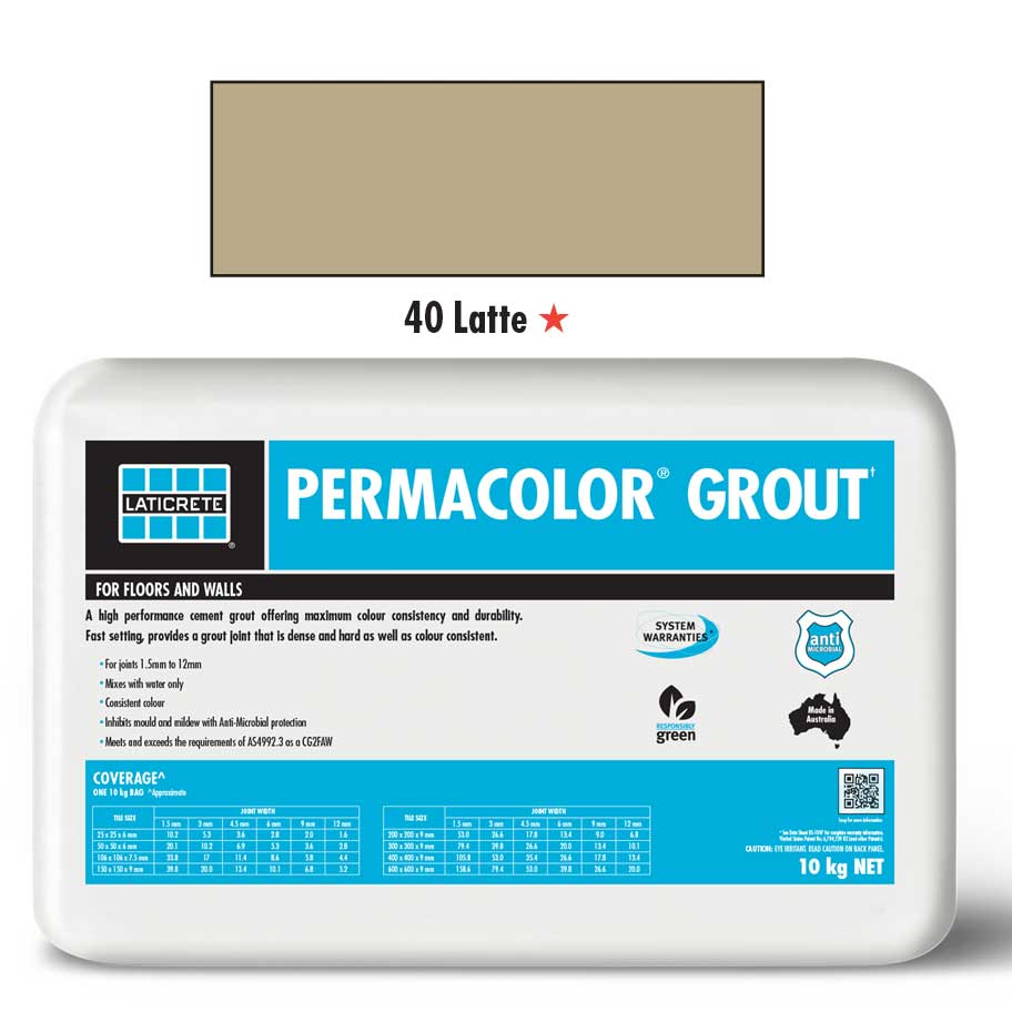 PERMACOLOR Grout - Latte - 10kg Bag - 1st Quality - Available at Simon's Seconds