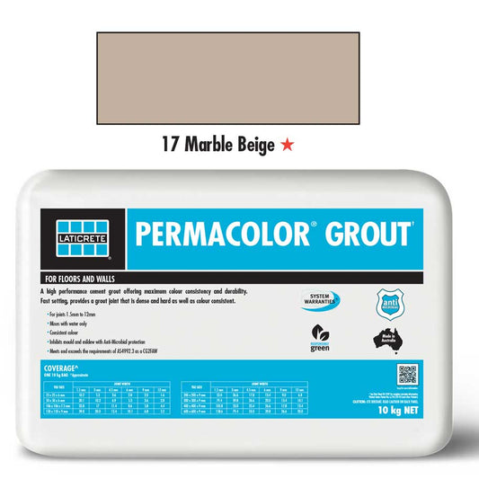 PERMACOLOR Grout - Marble Beige - 10kg Bag - 1st Quality - Available at Simon's Seconds