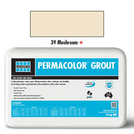 PERMACOLOR Grout - Mushroom - 10kg Bag - 1st Quality - Available at Simon's Seconds