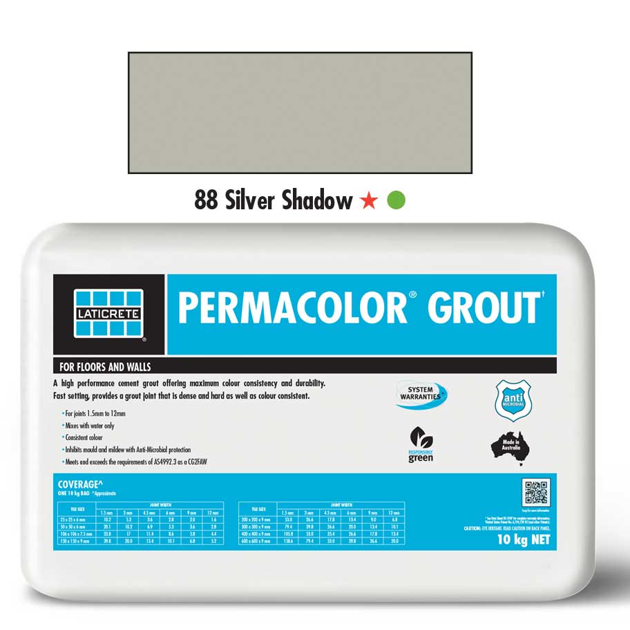 PERMACOLOR Grout - Silver Shadow - 10kg Bag - 1st Quality - Available at Simon's Seconds