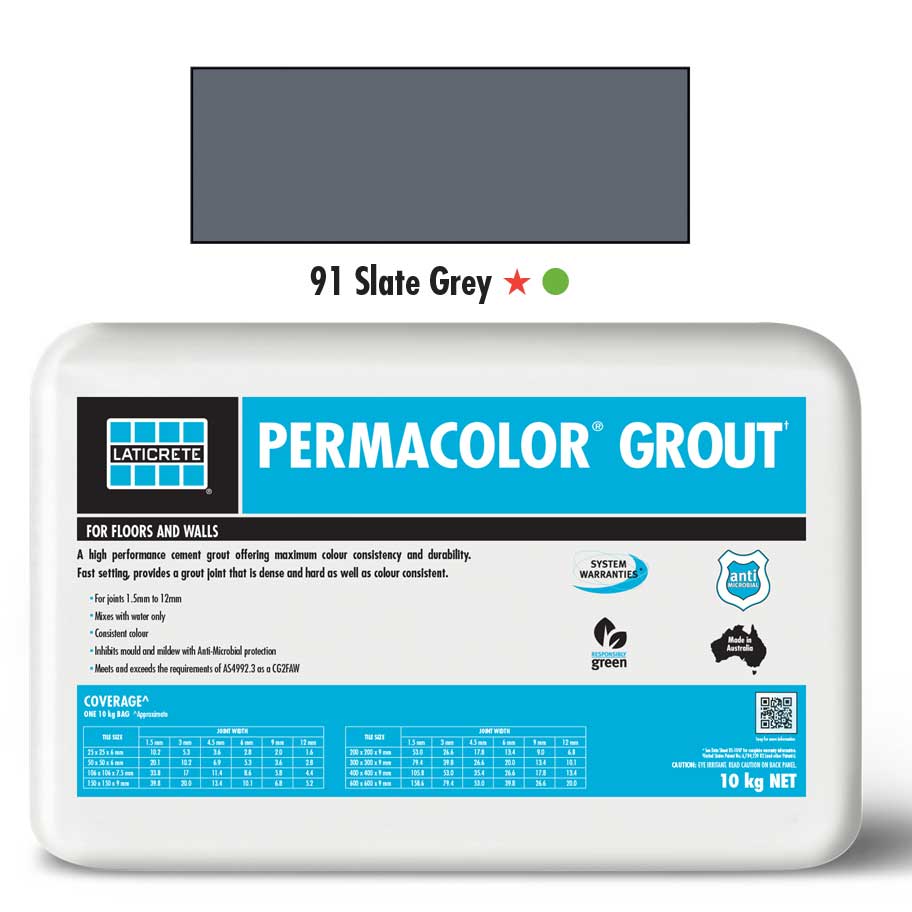 PERMACOLOR Grout - Slate Grey - 10kg Bag - 1st Quality - Available at Simon's Seconds