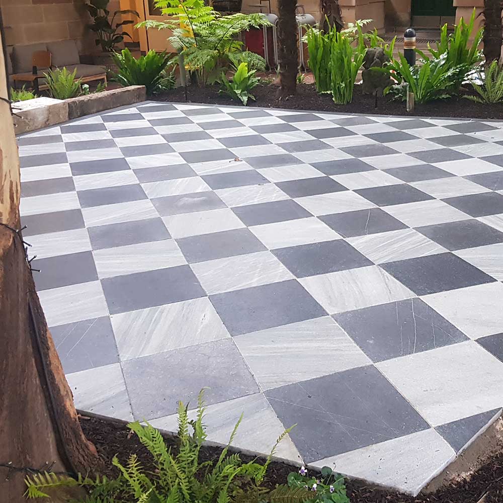Lavido Tumbled Marble 600x400x30mm Natural Stone Pavers - 1st Quality - 400x400mm shown - Available at Simon's Seconds