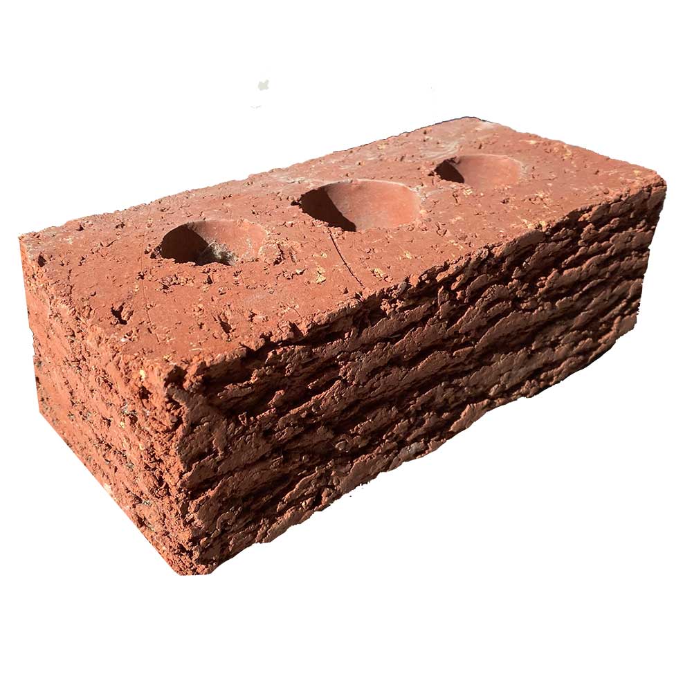 Lincoln Textured Extruded Brick - Red - No Aris - 1st Quality - Single Piece - Available at Simon's Seconds