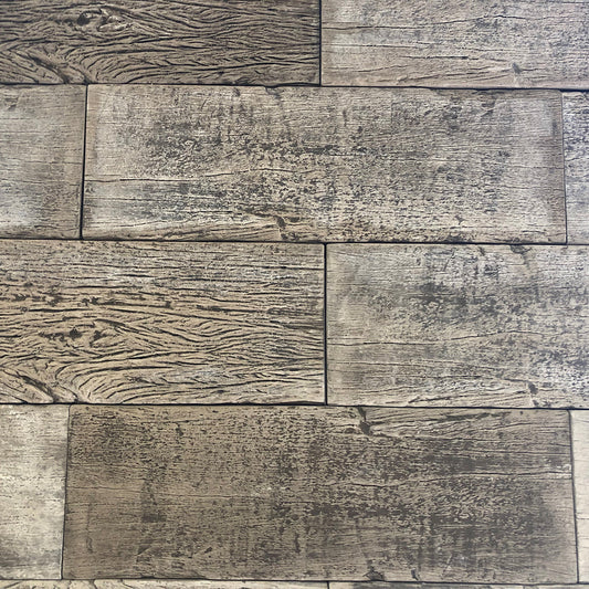 Myst Timberstone 660x220x40mm Concrete Pavers - Ironbark - 1st Quality - Display Board Picture - Available at Simon's Seconds