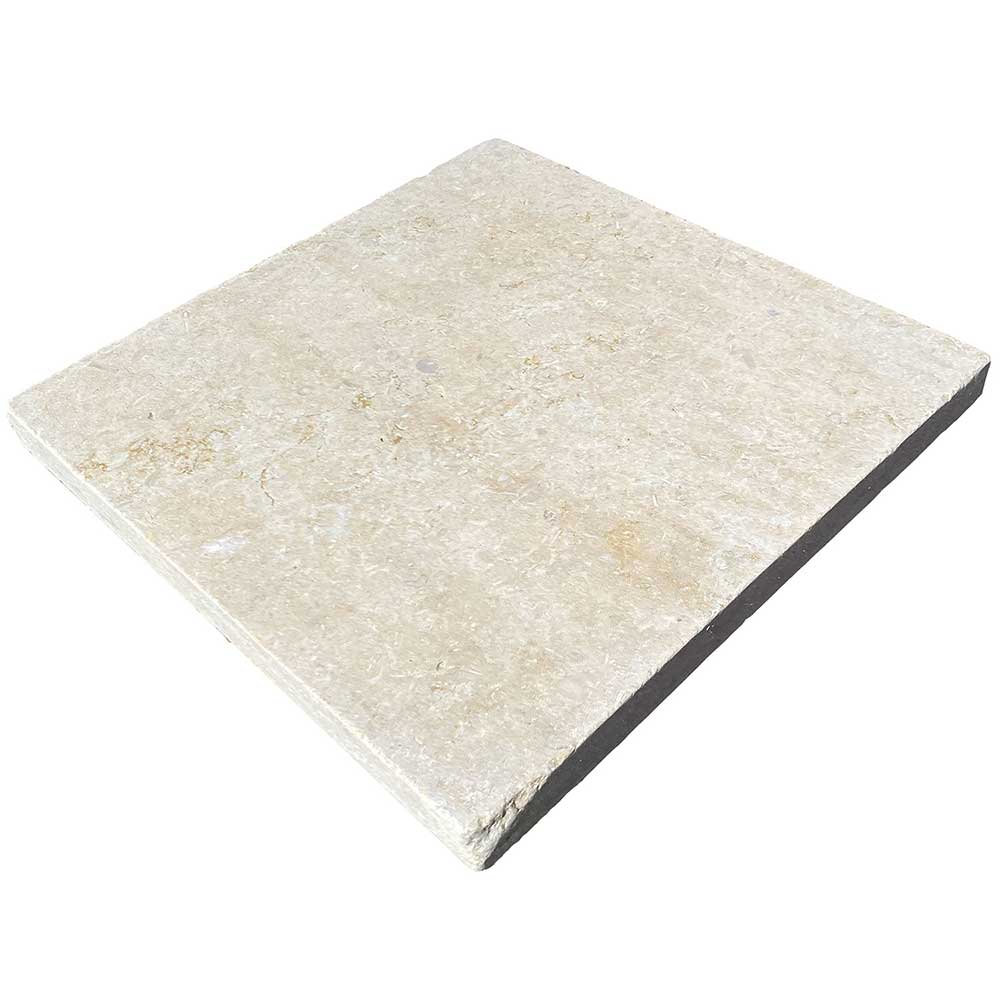 Oryx Tumbled Limestone 400x400x30mm Natural Stone Pavers - 1st Quality - Single Piece - Available at Simon's Seconds