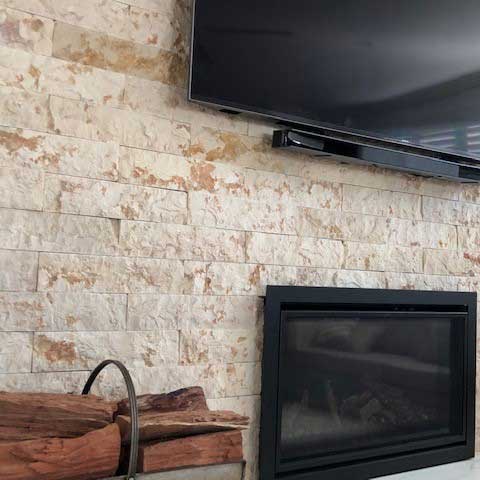 Portland Limestone Splitface Cladding 400x100x20mm - 1st Quality - Available at Simon's Seconds