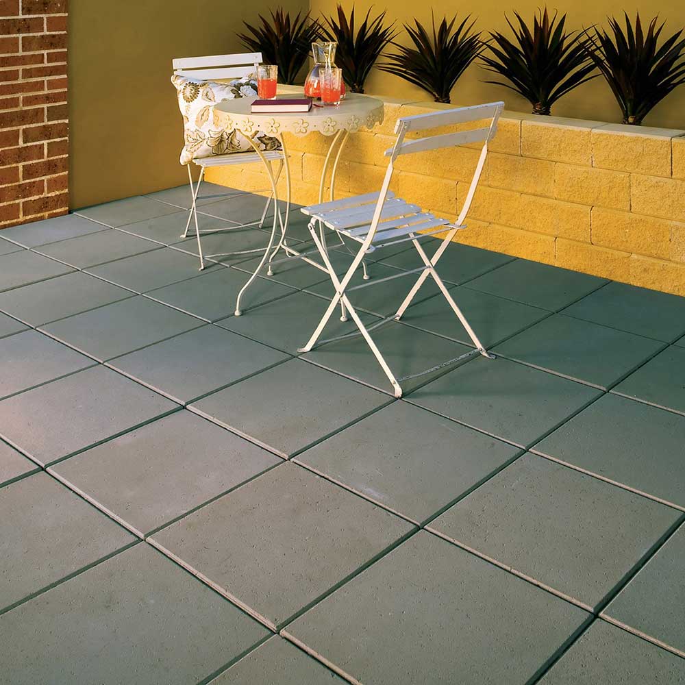 Promenade 300x300x40mm Concrete Pavers - Charcoal - 1st Quality - Laid - Available at Simon's Seconds