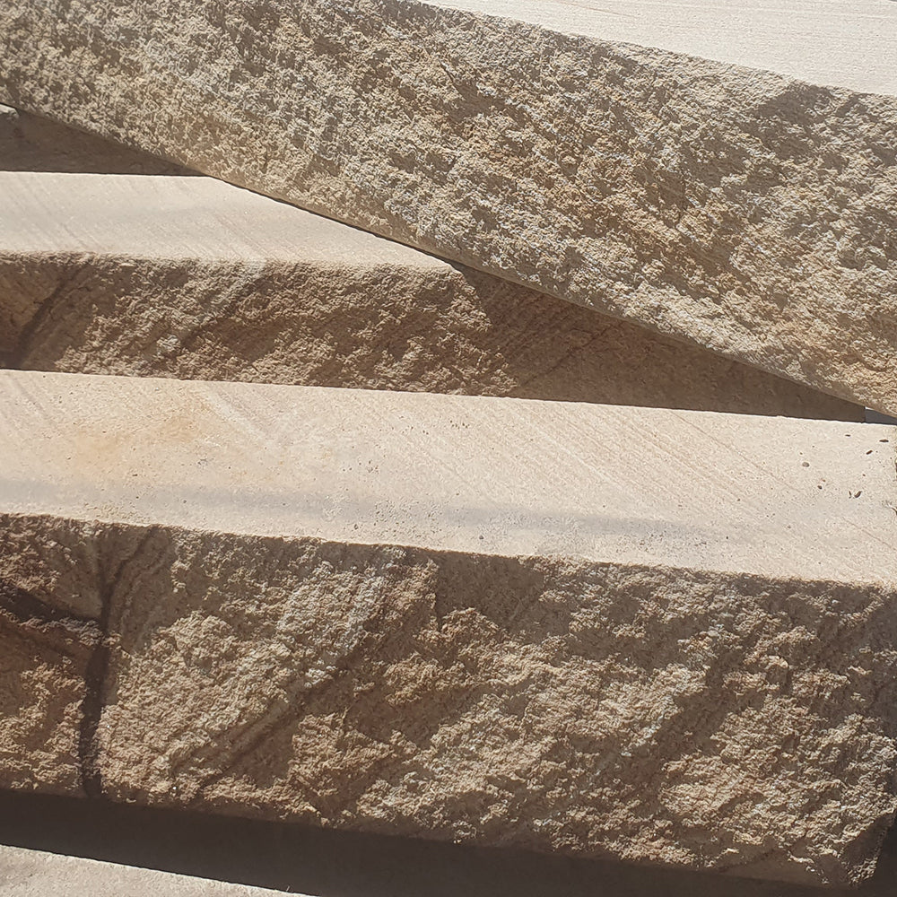 Australian Sandstone Hydrasplit Blocks - 900mm Long x 100-130mm Wide - 150mm High - 1st Quality - v2 - Available at Simon's Seconds