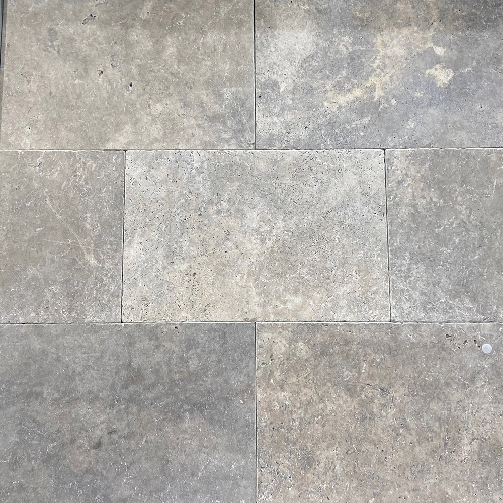 Silver Travertine 610x406x30mm Tumbled Natural Stone Pavers - 1st Quality - Available at Simon's Seconds