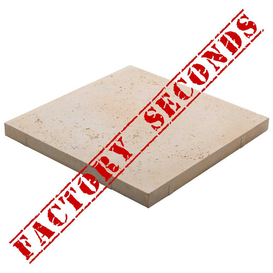 Travertine 500x500x40mm Concrete Pavers - Silver - Factory Seconds - Available at Simon's Seconds