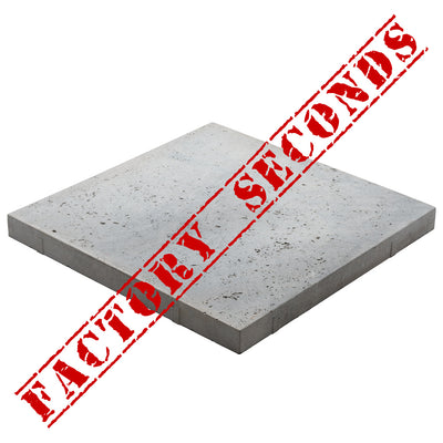 Travertine 500x500x40mm Concrete Pavers - Silver - Factory Seconds - Single Piece - Available at Simon's Seconds