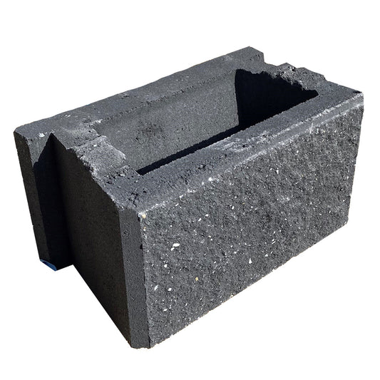 Tasman Dry Stack Retaining Wall Full Block - Basalt - 1st Quality - Available at Simon's Seconds