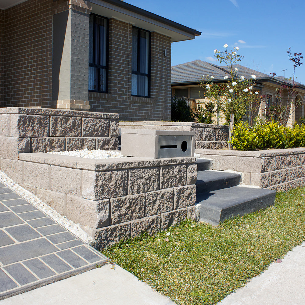 Tasman Dry Stack Retaining Wall Full Block - Bush Rock - 1st Quality - Wall and Steps - Available at Simon's Seconds