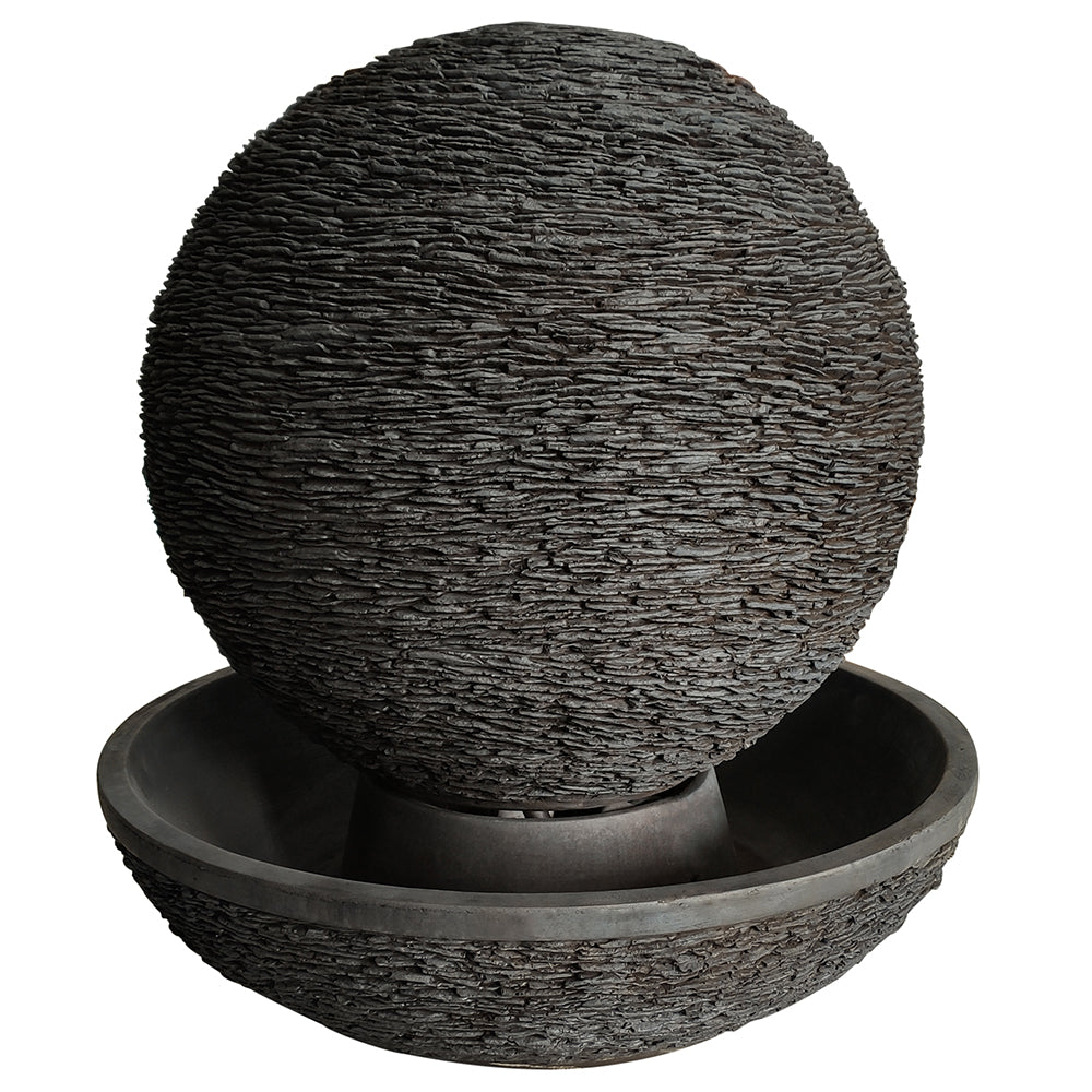 Tenaya Ball Fountain Water Feature - Charcoal - Northcote Pottery - Available at Simon's Seconds