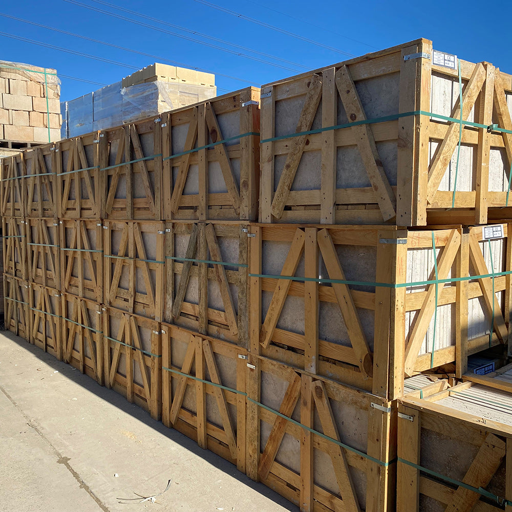 Classic Travertine 610x406x30mm Tumbled Natural Stone Pavers - 1st Quality - Pallets - Available at Simon's Seconds
