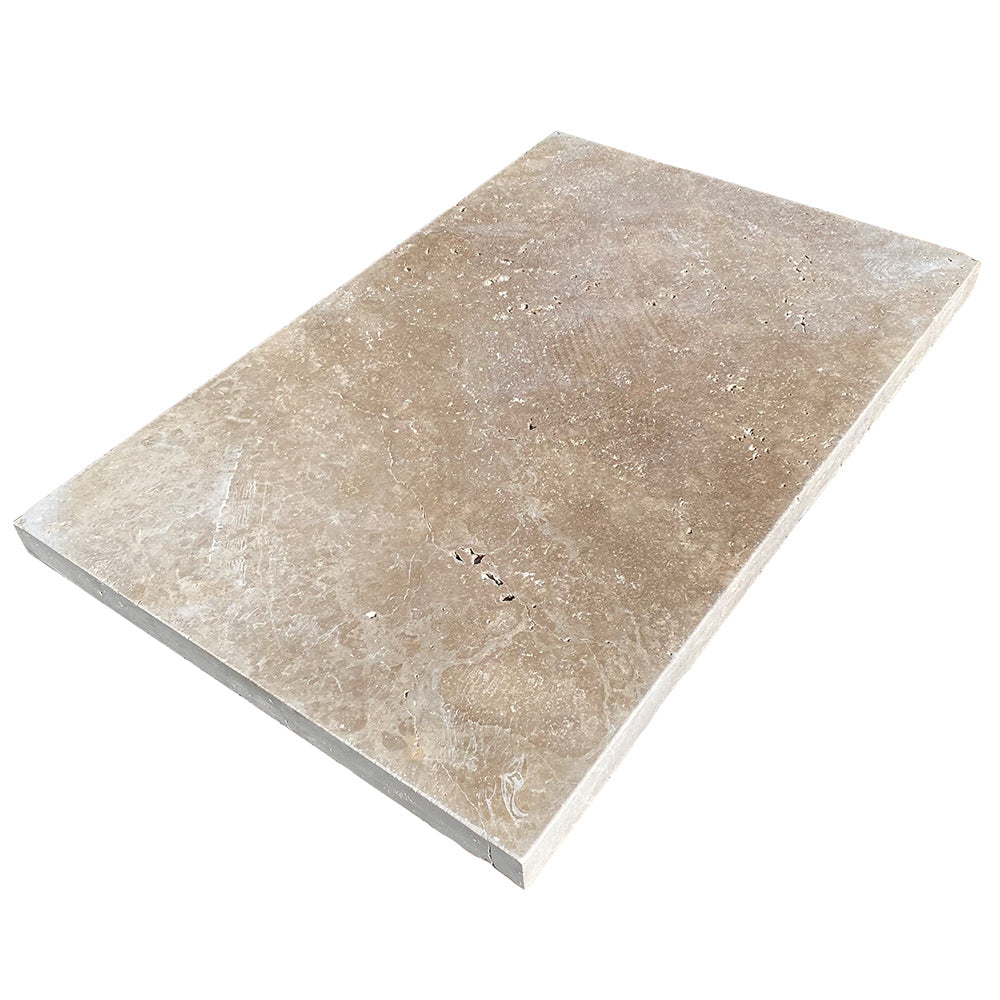 Classic Travertine 610x406x30mm Tumbled Natural Stone Pavers - 1st Quality - Available at Simon's Seconds