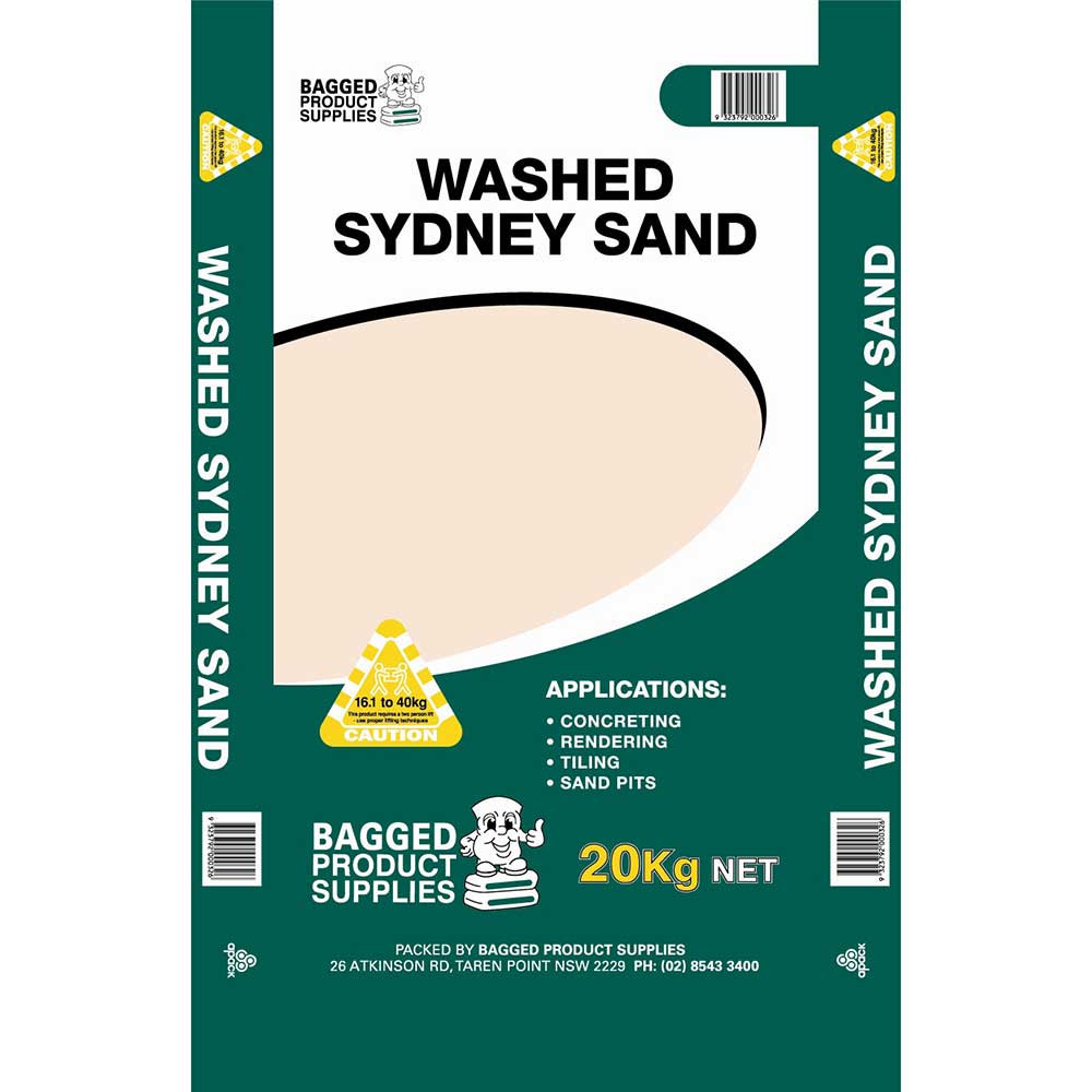 Washed Sydney Sand - 20kg Bag - 1st Quality - Available at Simon's Seconds